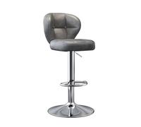BVDHASDBT Silla alta de oficina ejecutiva ajustable, taburetes giratorios para espacios pequeños, hogar, dormitorio, estudio, silla lateral con marco de metal con respaldo tapizado (chasis plateado,