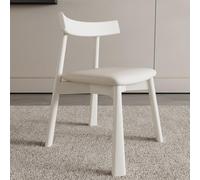 BVDHASDBT Sillas de comedor, sillas laterales tapizadas, patas de metal resistentes, cómodas sillas de escritorio ergonómicas, para espacios pequeños, hogar, dormitorio, estudio (blanco)