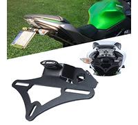 BVDOUE CNC Moto con LED Luz Ajustable Titular De Soportes de Matrícula Marco De Placa Portamatrícula, para Kawasaki Z650 Ninja650 2017 2018 2019 2020 2021 Trasera Soportes Matrículas Accesorios