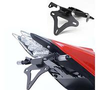 BVDOUE CNC Moto con LED Luz Ajustable Titular De Soportes de Matrícula Marco De Placa Portamatrícula, para BMW S1000RR 2010 2011 2012 2013 2014 2015 2016 Trasera Soportes Matrículas Accesorios
