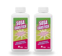 BVerde Sosa Cáustica, Desatascador y Fabricación de Jabón, 1 kg, Pack de 2