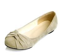 Bviennic Mujer Closed Toe Ballet Plano Sin Cordones Oficina Trabajo Casual Dolly Zapatos Mujer Escuela Comfy Walking Ballerinas Loafers Nude Talla 45 Eu-47Cn