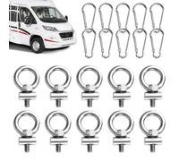 Bvizyelck Anclajes De Sujeción para Montaje En T Track, Perno De Ojal Montaje En Raíl para Canoa Y Barca, De Sujeción Y para Vehículos Carpas Caravanas Aventuras Al Aire Libre