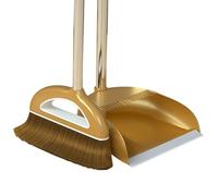 Bvizyelck Juego De Escoba Y Recogedor, Escoba Y Recogedor Plegable De Mango Largo con Peine Dientes, Cepillo Barrer De Mango Largo, Combo De Barredora Vertical Y Recogedors para Limpieza De Pisos