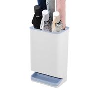 Bvizyelck Paragüero, Soporte para Paraguas Rectangular con Bandeja Recogegotas Extraíble, para Paraguas Largos/Cortos, Moderno en Color Neutro