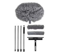 Bvizyelck Plumero Alto con Extensible - Kit de Limpieza de Altura | Kit Ligero para Limpieza Profunda de Suelo Polvo Muebles Hogar Coche Exteriores