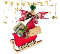 Bvizyelck Porta Billetes para La Navidad - Colgante de Árbol de Madera | Colgante Porta Dinero,para Niños Niñas Mujeres Hombres Amigos Familia Hogar Sala de Estar Dormitorio