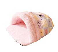 Bvizyelck Saco de Dormir para Gatos de Interior, Plegable, con Forma de de Gato, Lindo Conejo, Gatito, abrazador, Almohadilla autocalentable para Cachorros, Gatos, Perros y Cachorros