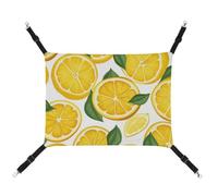 BVKWNTSA Adecuado para todas las estaciones. Hamaca de lona con estampado de frutas de limón, cama colgante para gatos y perros, transpirable y cómoda, esencial