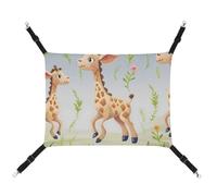 BVKWNTSA Adecuado para todas las estaciones. Hamaca de lona con estampado de jirafa para mascotas, cama colgante para gatos y perros, transpirable y cómoda, esencial