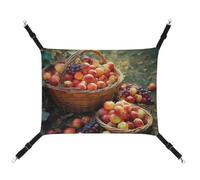 BVKWNTSA Adecuado para todas las estaciones. Hamaca de lona estampada para mascotas con cosecha de frutas, cama colgante para gatos y perros, transpirable y cómoda, esencial