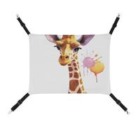 BVKWNTSA Adecuado para todas las estaciones. Hamaca de lona estampada para mascotas con jirafa 1, cama colgante para gatos y perros, transpirable y cómoda, esencial