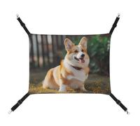 BVKWNTSA Adecuado para todas las estaciones. Hamaca de lona para mascotas con estampado de corgi, cama colgante para gatos y perros, transpirable y cómoda, esencial