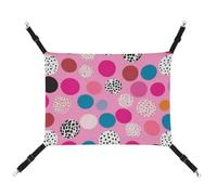 BVKWNTSA Adecuado para todas las estaciones. Hamaca de lona rosa loco con estampado de lunares para mascotas, cama colgante para gatos y perros, transpirable y cómoda, esencial