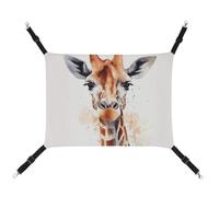 BVKWNTSA Adecuado para todas las estaciones. Hamaca para mascotas con estampado de jirafa de animales y acuarelas, cama colgante para gatos y perros, transpirable y cómoda, esencial