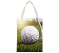 BVKWNTSA Bolsa de lona con estampado de pelota de golf deportiva de gran capacidad, un ayudante de compras duradero y elegante