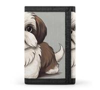 BVKWNTSA Elegante y duradera cartera de tres pliegues impresa Shih Tzu Dog1, ranuras para múltiples tarjetas, gran capacidad y portátil, Shih Tzu Dog1, Talla única