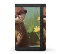 BVKWNTSA Elegante y duradera Otter_77854766 - Cartera de tres pliegues impresa, ranuras para múltiples tarjetas, gran capacidad y portátil, Cute Otter_77854766, Talla única