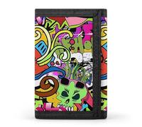 BVKWNTSA Elegante y duradero Graffiti Drawing_77473685 Cartera impresa de tres pliegues, ranuras para múltiples tarjetas, gran capacidad y portátil, Graffiti Drawing_77473685, Talla única