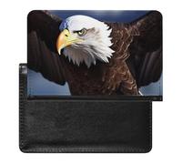 BVKWNTSA Elegante y práctico protector de pasaporte con estampado de águila es tu compañero de viaje perfecto, protegiendo completamente la seguridad de tu pasaporte.