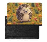 BVKWNTSA Elegante y práctico protector de pasaporte con estampado de erizo es tu compañero de viaje perfecto, protegiendo completamente la seguridad de tu pasaporte.
