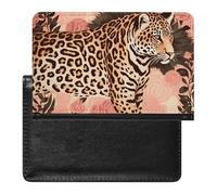 BVKWNTSA Elegante y práctico protector de pasaporte con estampado de leopardo a rayas es tu compañero de viaje perfecto, protegiendo completamente la seguridad de tu pasaporte.