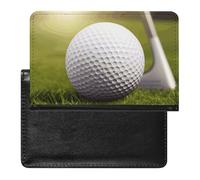 BVKWNTSA Elegante y práctico protector de pasaporte con estampado de pelota de golf deportiva es tu compañero de viaje perfecto, protegiendo completamente la seguridad de tu pasaporte.