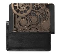 BVKWNTSA Elegante y práctico protector de pasaporte impreso con engranajes mecánicos Steampunk es tu compañero de viaje perfecto, protegiendo completamente la seguridad de tu pasaporte.