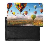 BVKWNTSA Elegante y práctico protector de pasaporte impreso con globos aerostáticos es tu compañero de viaje perfecto, protegiendo completamente la seguridad de tu pasaporte.