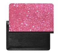 BVKWNTSA Elegante y práctico protector de pasaporte impreso con purpurina rosa brillante es tu compañero de viaje perfecto, protegiendo completamente la seguridad de tu pasaporte.