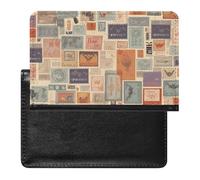 BVKWNTSA Elegante y práctico protector de pasaporte impreso de papelería postal es tu compañero de viaje perfecto, protegiendo completamente la seguridad de tu pasaporte.