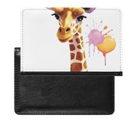 BVKWNTSA Elegante y práctico protector de pasaporte impreso Giraffe1 es tu compañero de viaje perfecto, protegiendo completamente la seguridad de tu pasaporte.