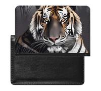 BVKWNTSA Elegante y práctico protector de pasaporte impreso Tiger at Rest es tu compañero de viaje perfecto, protegiendo completamente la seguridad de tu pasaporte.