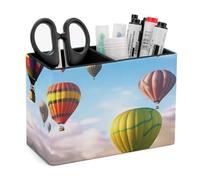 BVKWNTSA Elegante y simple soporte de cuero impreso con globos aerostáticos, mantiene tu escritorio organizado, Globos de aire caliente, Talla única, Organizador de bolsas