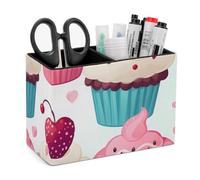 BVKWNTSA Elegante y simple soporte para bolígrafos de piel con estampado de corazones de caramelo, mantiene tu escritorio organizado, Cupcake Candy Hearts Sweet, Talla única, Organizador de bolsas