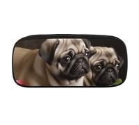 BVKWNTSA Estuche de gran capacidad, multifuncional, organizador de papelería con estampado de cachorros, estuche para lápices, bolsa para bolígrafos, oficina, bolsa para lápices