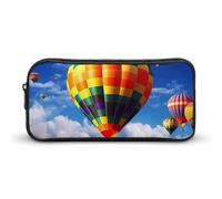 BVKWNTSA Estuche para lápices con globos aerostáticos impresos, bolsa de almacenamiento para niñas y niños, se utiliza como estuche para lápices, accesorio de oficina, bolsa de cosméticos