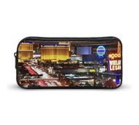 BVKWNTSA Estuche para lápices de Las Vegas Night City impreso, bolsa de almacenamiento para niñas y niños, se utiliza como estuche para lápices, accesorio de oficina, bolsa de cosméticos