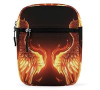 BVKWNTSA Mochila cruzada impermeable, con alas de ángulo de fuego, estampadas, para hombres y mujeres, bolsa de pecho para senderismo, viajes, deportes, correr