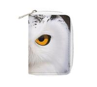 BVKWNTSA Tarjetero de cuero con estampado de ojos de búho nevado, tarjetero de gran capacidad, pequeño y cómodo, fácil de poner en bolsillos, bolsas de mano, mochilas, etc. Satisface tus prácticas