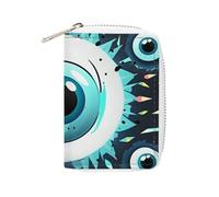 BVKWNTSA Tarjetero de cuero con estampado de ojos malvados, gran capacidad, pequeño y cómodo, fácil de poner en bolsillos, bolsas de mano, mochilas, etc. Satisface tus prácticas necesidades de
