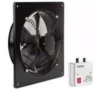 BVN VENTILATION SYSTEMS & ELECTRICAL MOTORS Ventilador de pared axial industrial con regulador de velocidad, 230 V, 200 mm, 250 mm, 300 mm, 350 mm (200)
