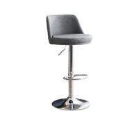 Bvn5kQ3dy Sillas de Bar Taburete de Bar con Respaldo Giratorio y elevación 60-80 cm for el hogar(Grey)