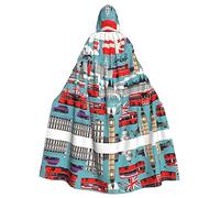 Bvrctyp Capa con capucha con estampado "I Like London" para Halloween, Navidad, fiesta, disfraces de cosplay