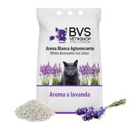 BVS Vet Shop | Arena Aglomerante Lavanda Premium para Gatos | Absorbe la Humedad y el Olor de los excrementos de Tus Gatos, 100% bentonita, Gran Control de olores | Lavanda Premium | 10 kg