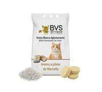 BVS Vet Shop | Arena Aglomerante Marsella Premium para Gatos | Absorbe la Humedad y el Olor de los excrementos de Tus Gatos, 100% bentonita, Gran Control de olores | Marsella Premium | 20 kg