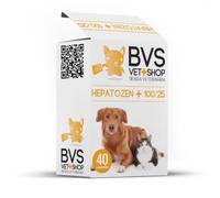 BVS Vet Shop | Hepatozen Plus 40 Comprimidos para Perros y Gatos | Promueve la Salud hepática y la regeneración del hígado de tu Mascota | 100/25 - Razas Pequeñas