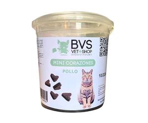 BVS Vet Shop | Mini Corazones de Pollo para Gatos | Snack elaborado con Ingredientes Naturales, Sabroso, Ideal para ofrecerle a tu Mascota de recompensa | Pollo | 3 unid. x 100 gr