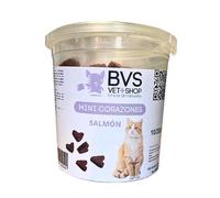BVS Vet Shop | Mini Corazones de Salmón para Gatos | Snack elaborado con Ingredientes Naturales, Sabroso, Ideal para ofrecerle a tu Mascota de recompensa | Salmón | 1 unid. x 100 gr