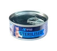 BVS Vet Shop Sterilised Grain Free Pescado Blanco Lata para Gatos Marrón 85 gr